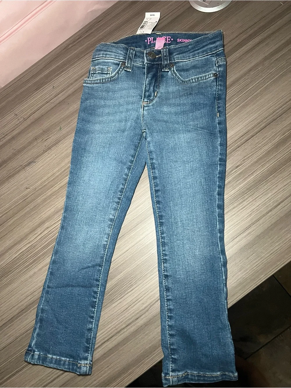 NWT The Children's Place Girls Skinny Jeans Austin Wash Blue Denim Size 4